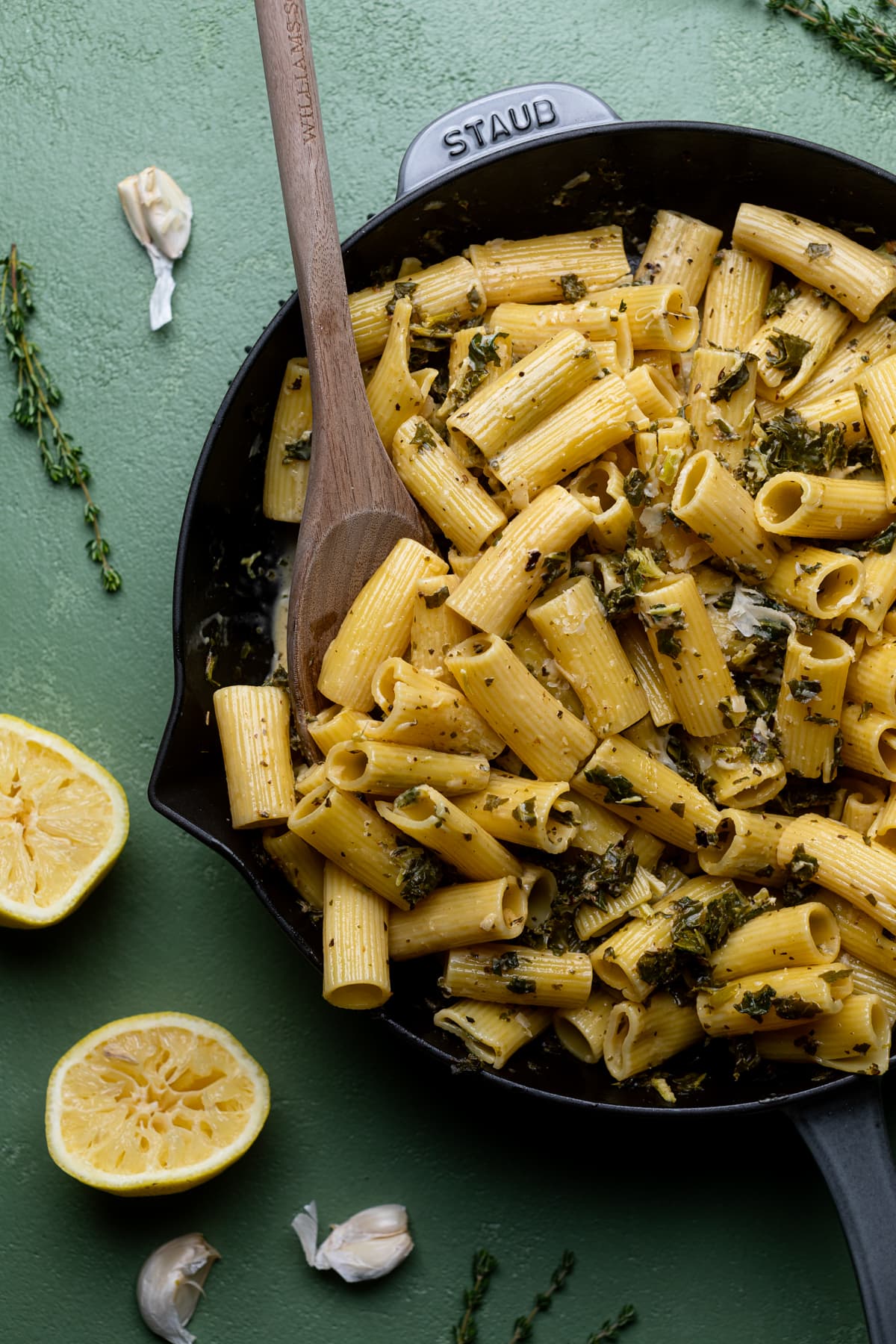 Lemon + Herb Garlic Parmesan Kale Pasta | Orchids + Sweet Tea