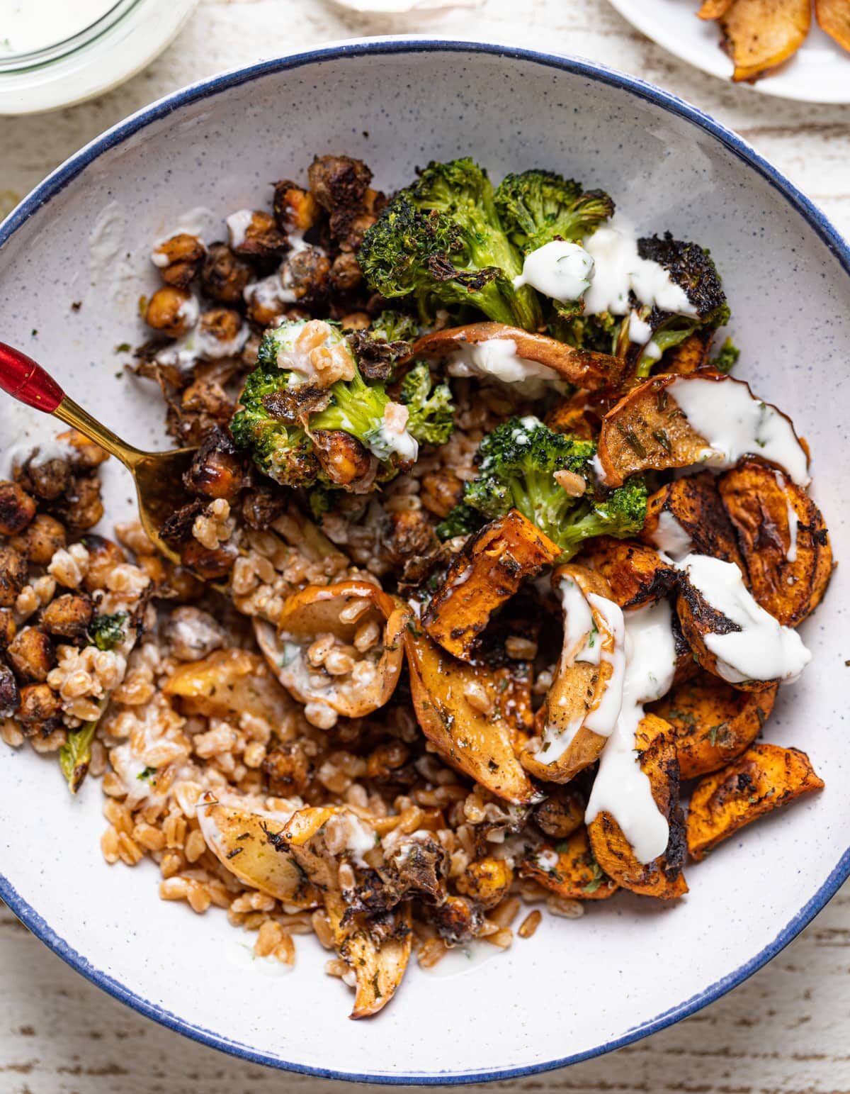 Fork in a Jerk Vegetable Farro Bowl