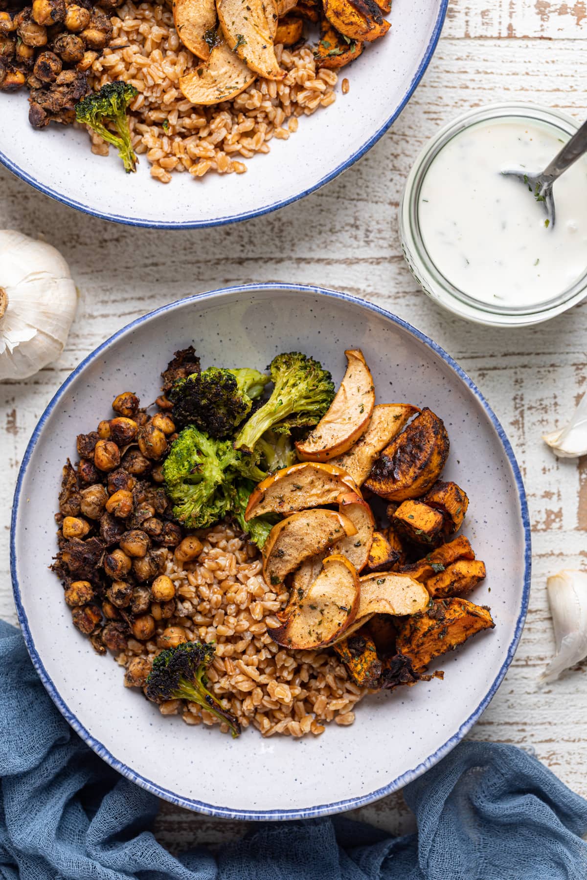 Two Jerk Vegetable Farro Bowls