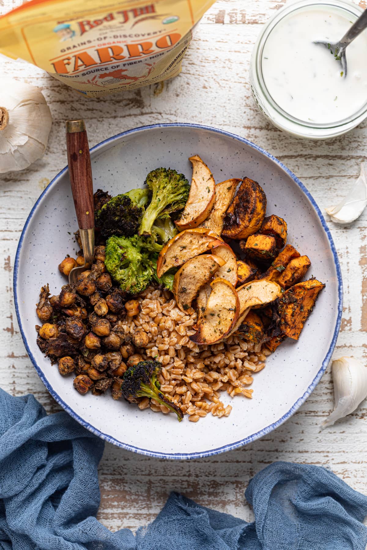 Fork in a Jerk Vegetable Farro Bowl 