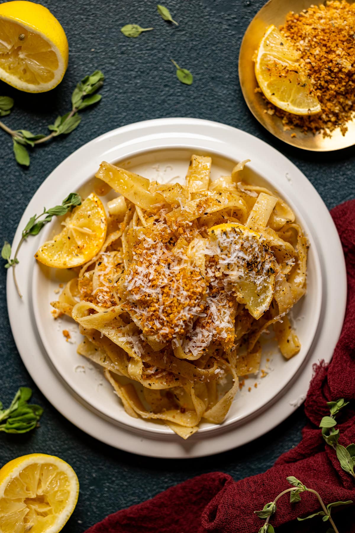 Plate of Lemon Brown Butter Pasta 