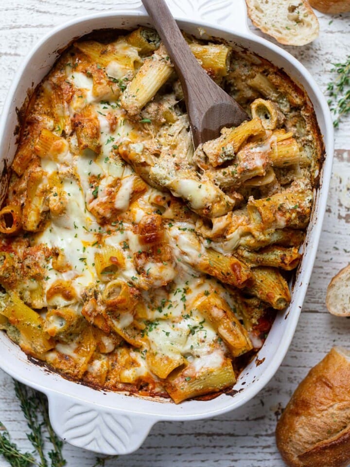 Pesto Pasta Bake with Ricotta