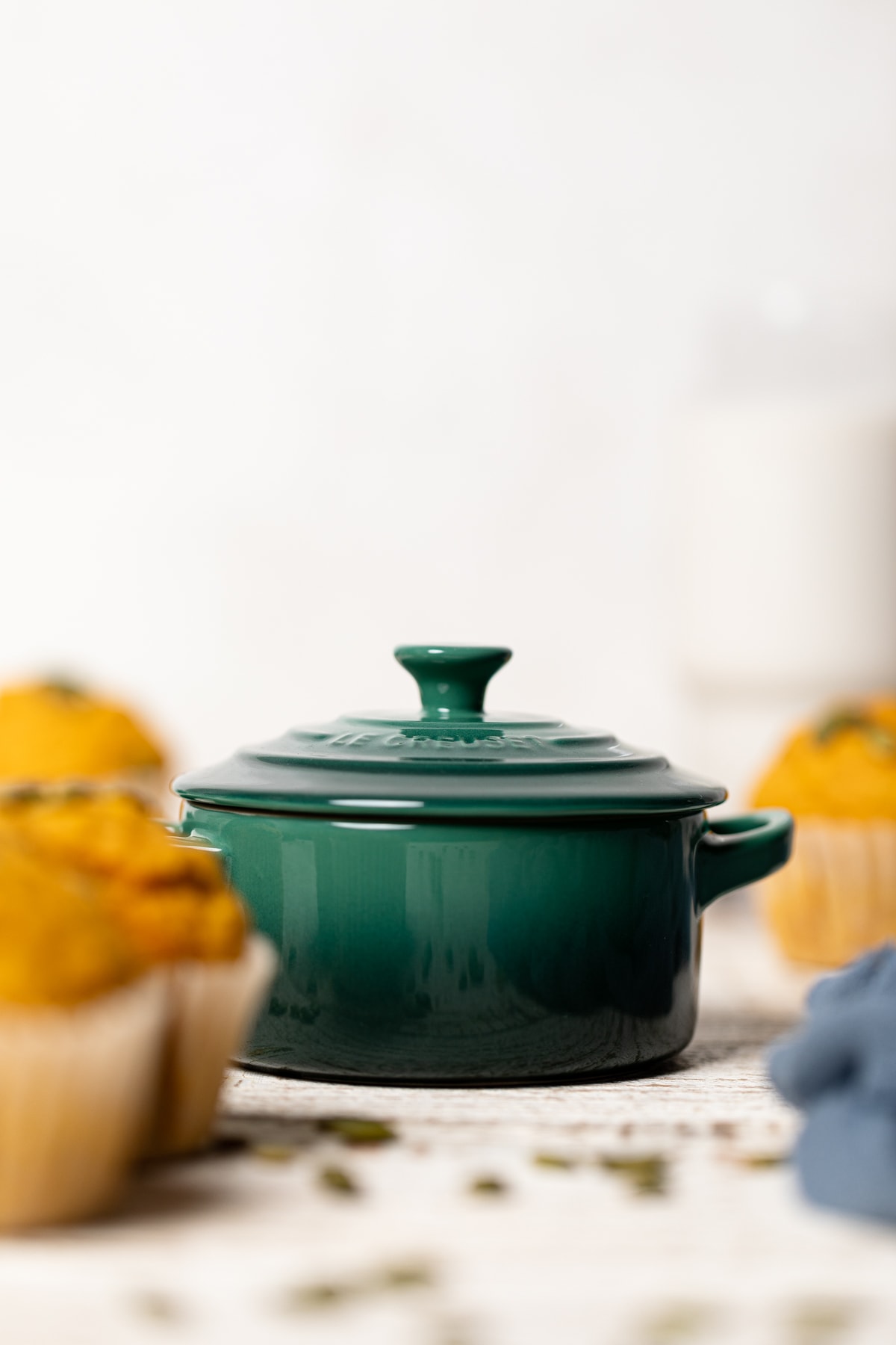 Small blue-green Le Creuset bowl