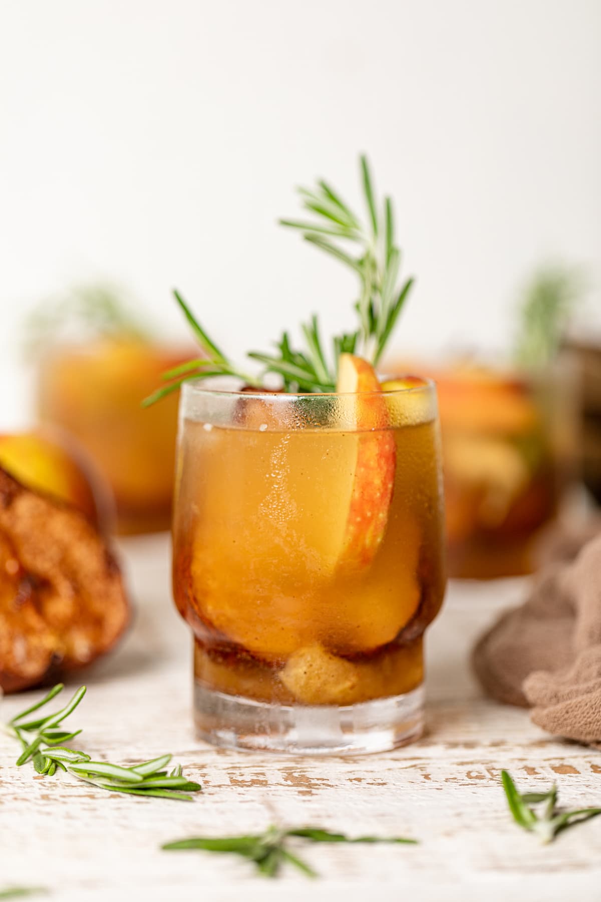 Roasted Apple Pear Mocktail in a small glass