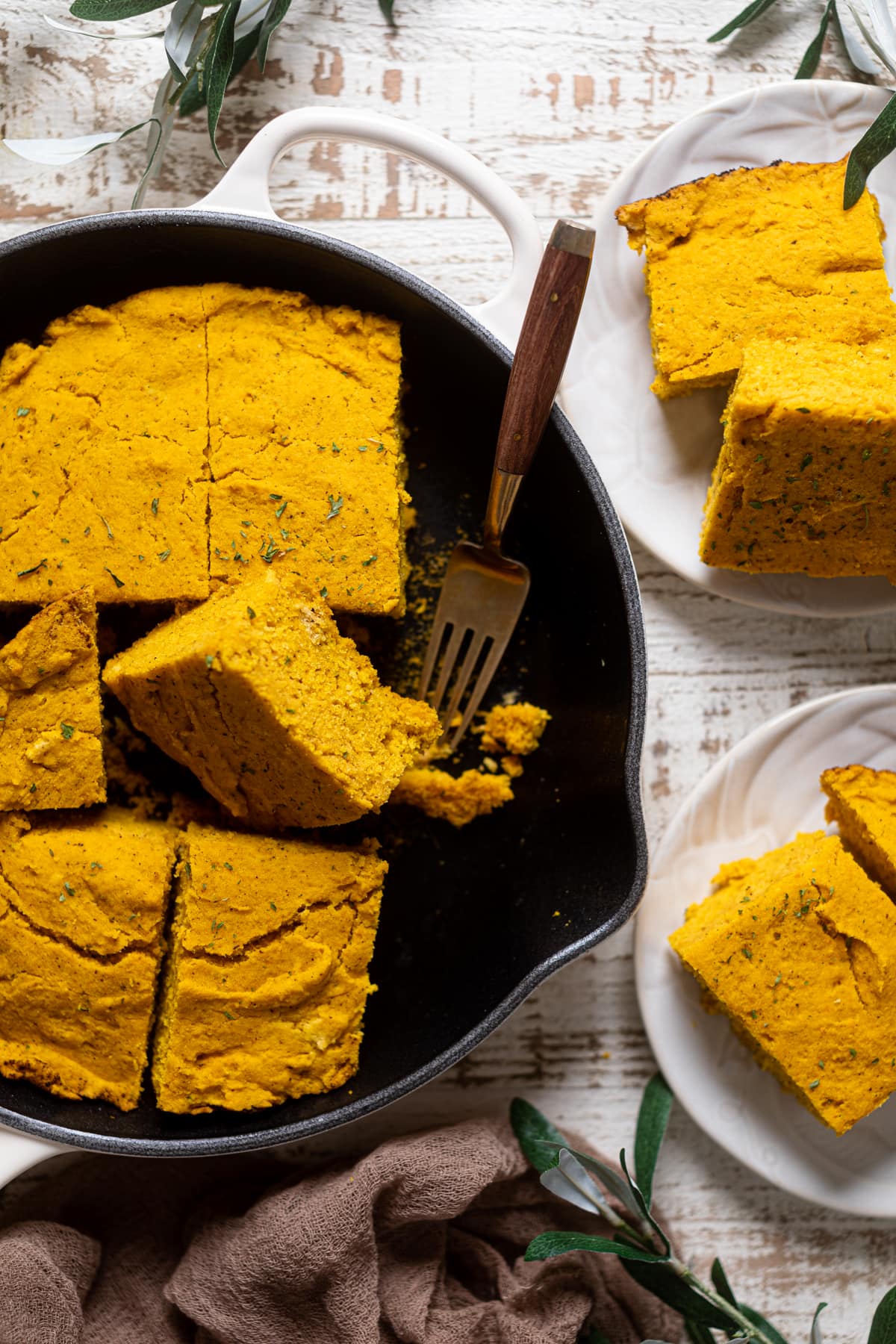 Brown Butter Pumpkin Cornbread 