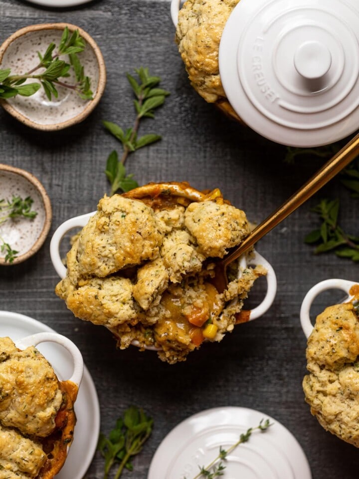 Overhead shot of Vegan Pot Pie