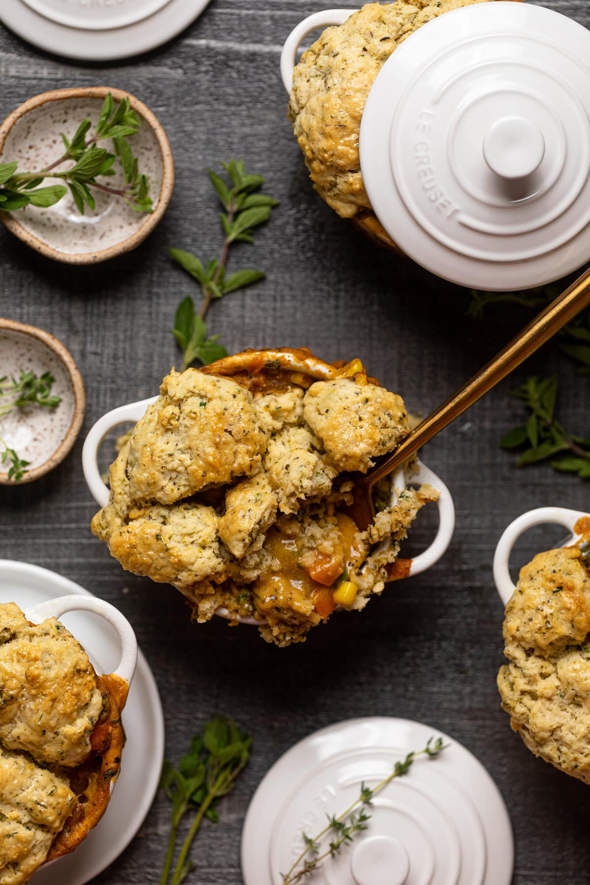 Overhead shot of Vegan Pot Pie