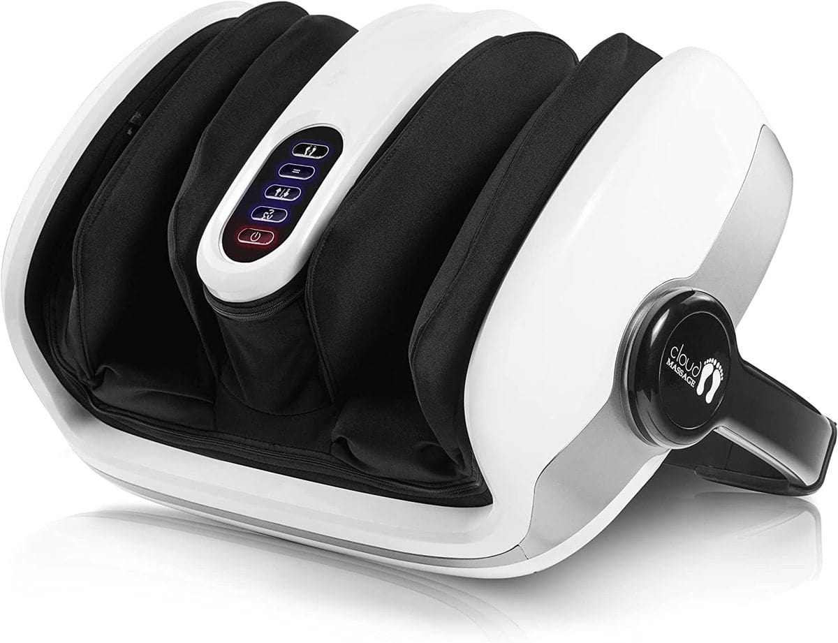 White and black shiatsu foot massager