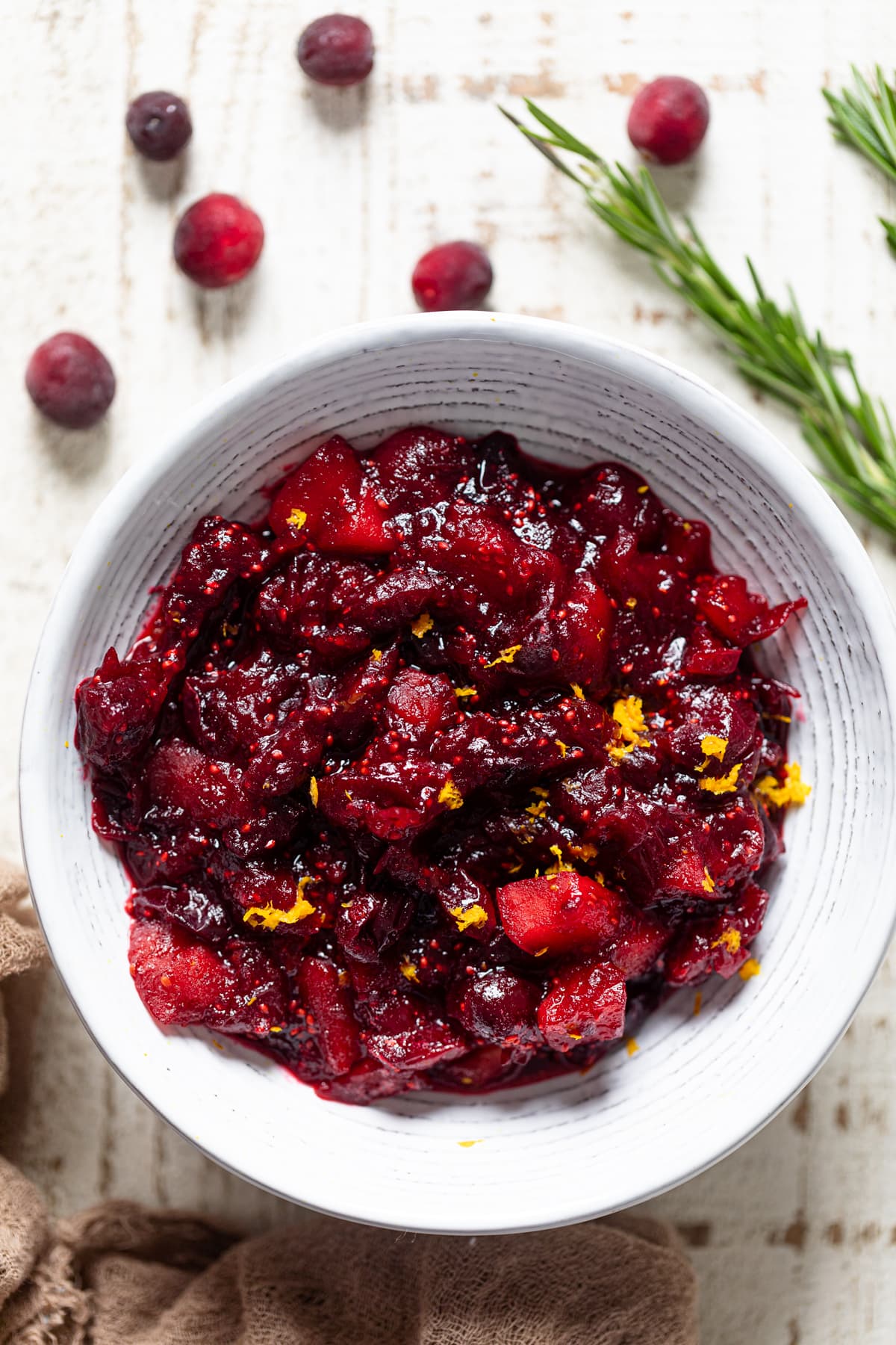 Closeup of Apple Cranberry Sauce