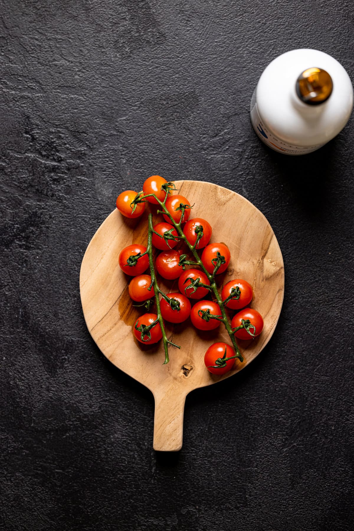 Tomatoes on a wooden board