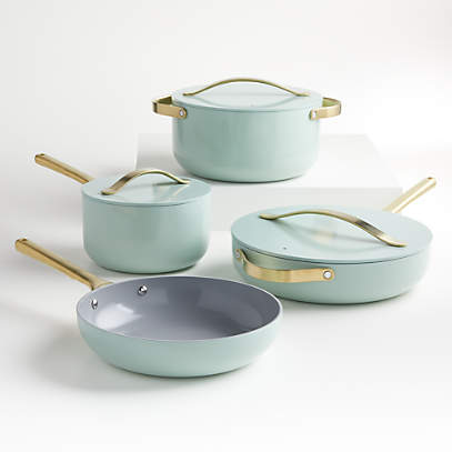Light-green and gold Caraway cookware set