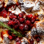 Closeup of Baked Eggnog French Toast