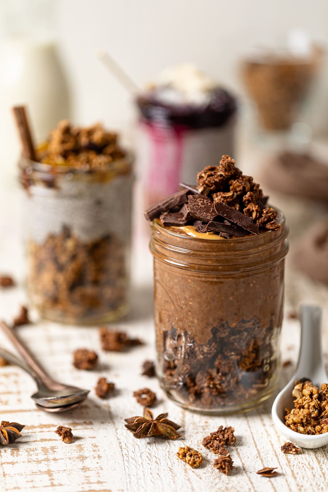 Jars of Chia Pudding