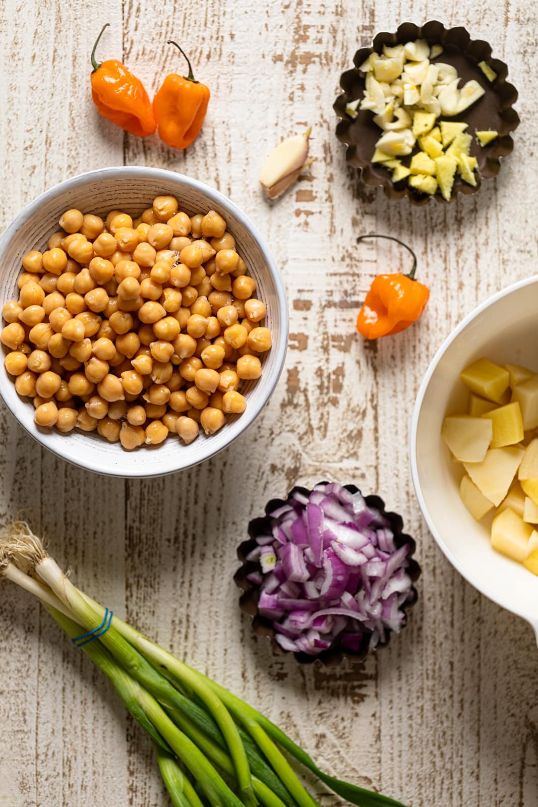 Easy Spicy Curry Chickpea + Potatoes