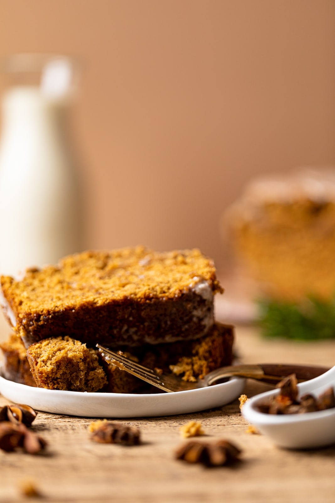 Slices on a small plate