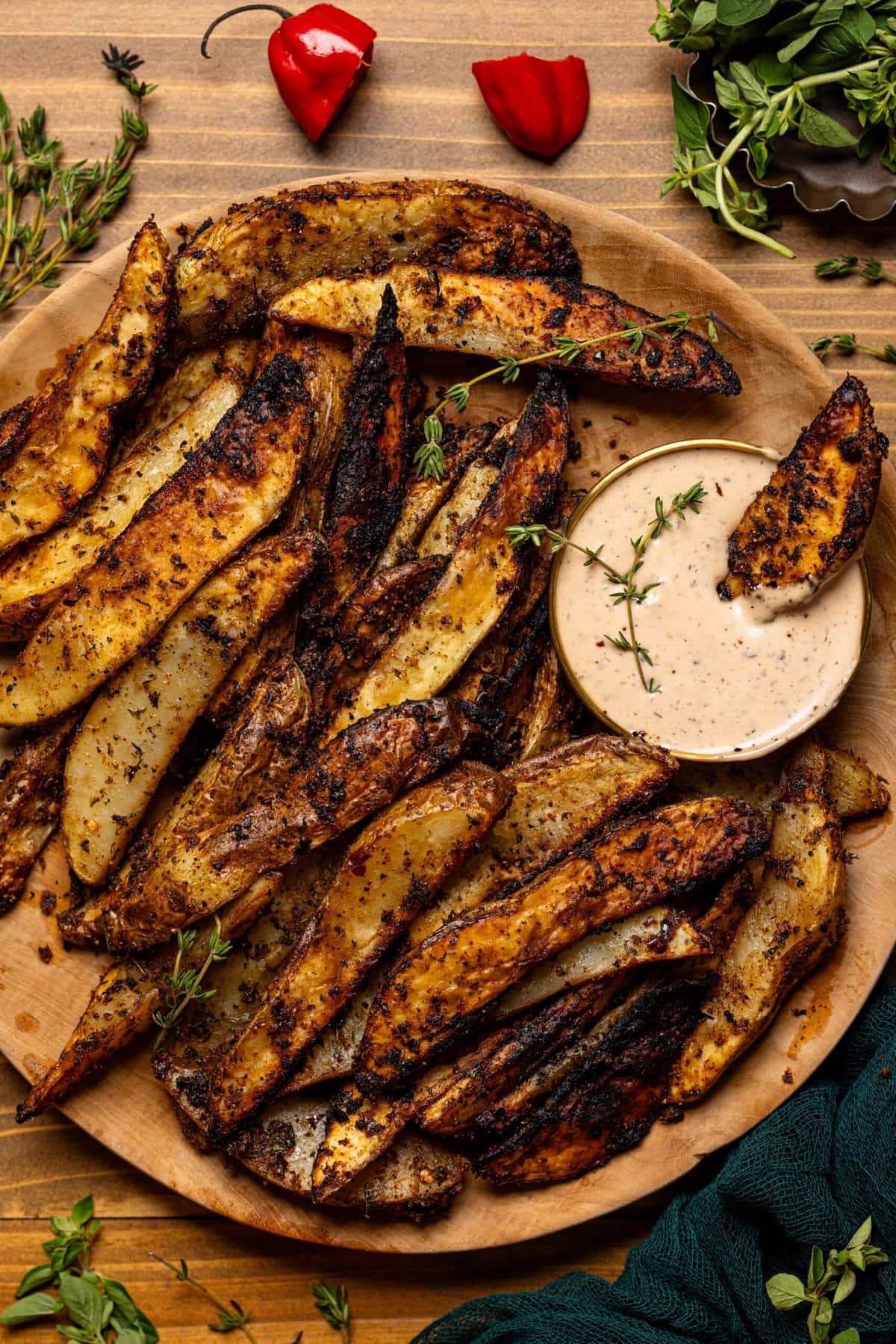 Air Fryer Jamaican Jerk Potato Wedges