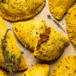 Several Vegan Jamaican Beef Patties