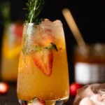 Peachy Ginger Beer Mocktail in a glass
