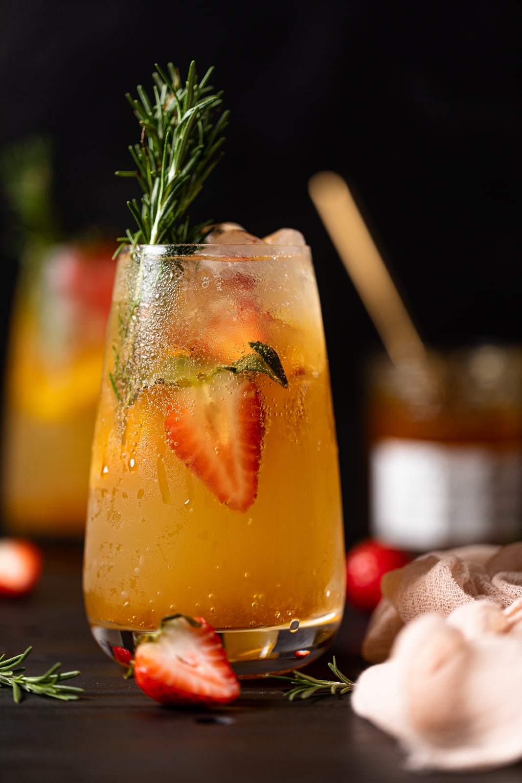 Peachy Ginger Beer Mocktail in a glass