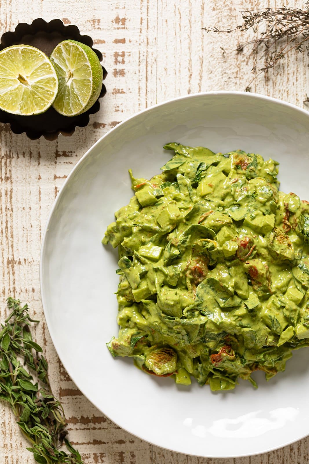 Plate of Green Goddess Salad Dip 