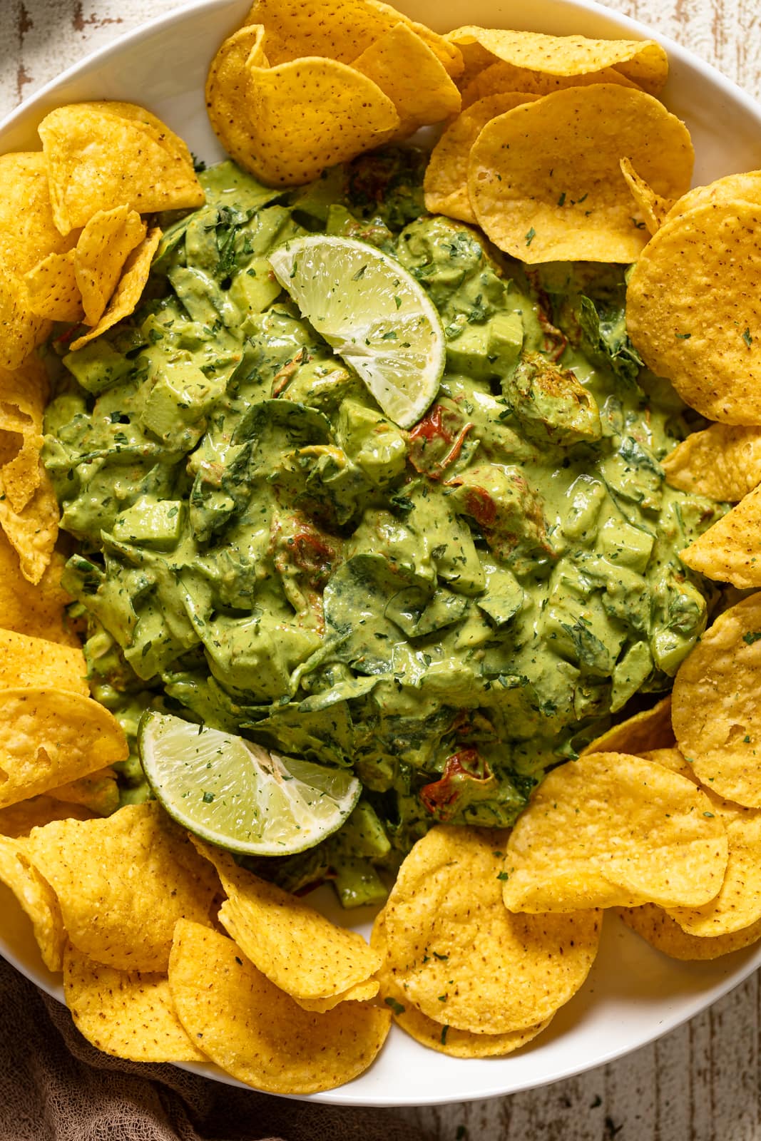 Closeup of Green Goddess Salad Dip 