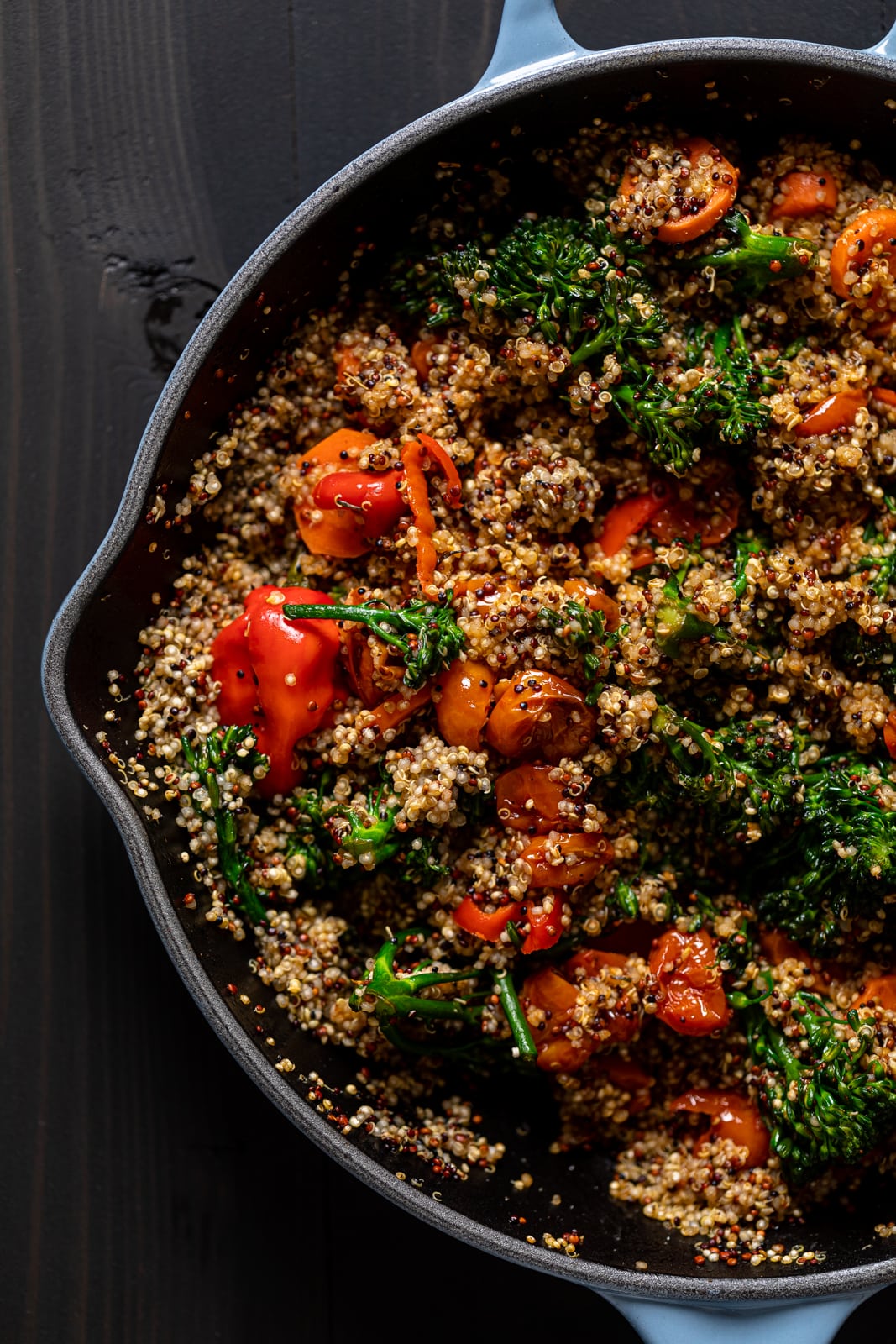 Closeup of Spicy Veggie Quinoa Skillet