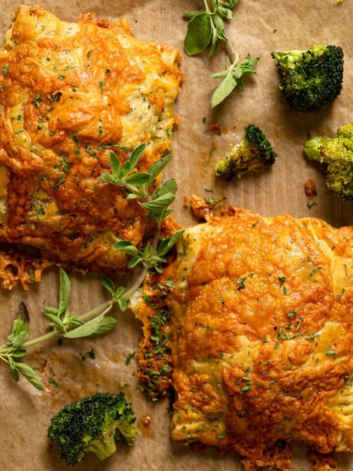 Closeup of Broccoli Cheddar Hand Pies