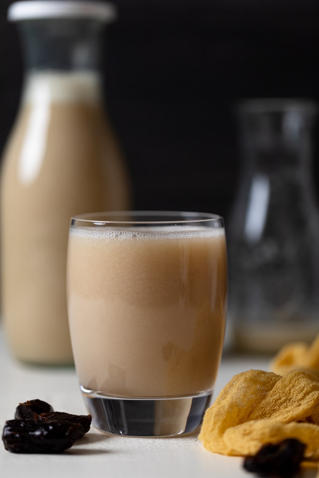 Closeup of a glass of Cauliflower Milk