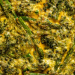 Closeup of a Spring Vegetable Frittata