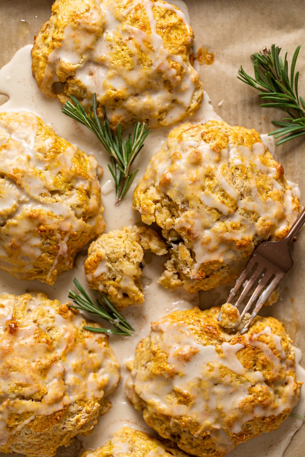 Closeup of Banana Carrot Cake Scones