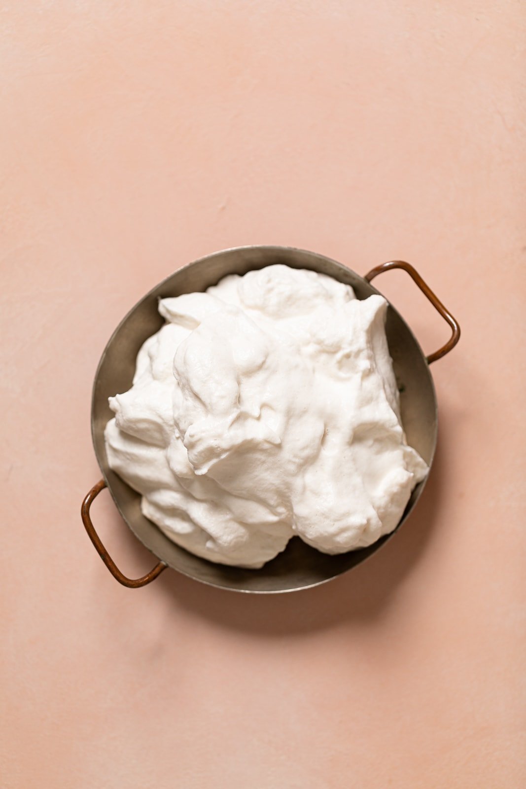 Bowl of coconut whipped cream