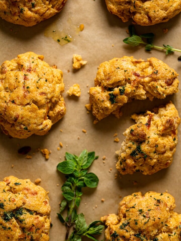 Closeup of Gluten-Free Cheddar Bay Biscuits