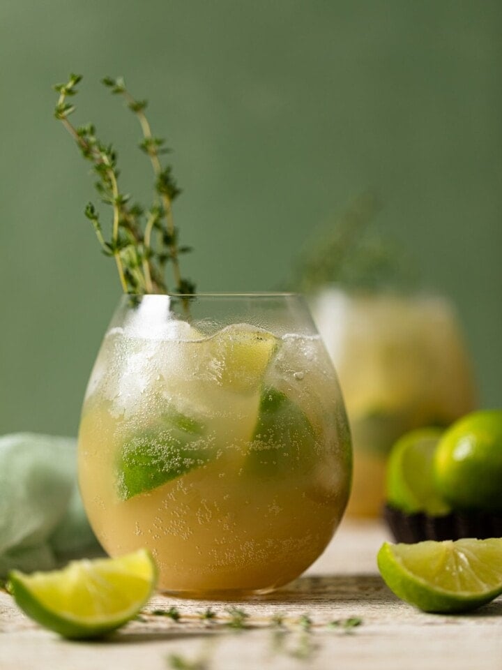 Glass of Simple Lime Rickey Mocktail