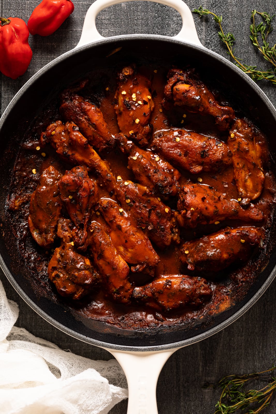 Buffalo Wings in a white pan