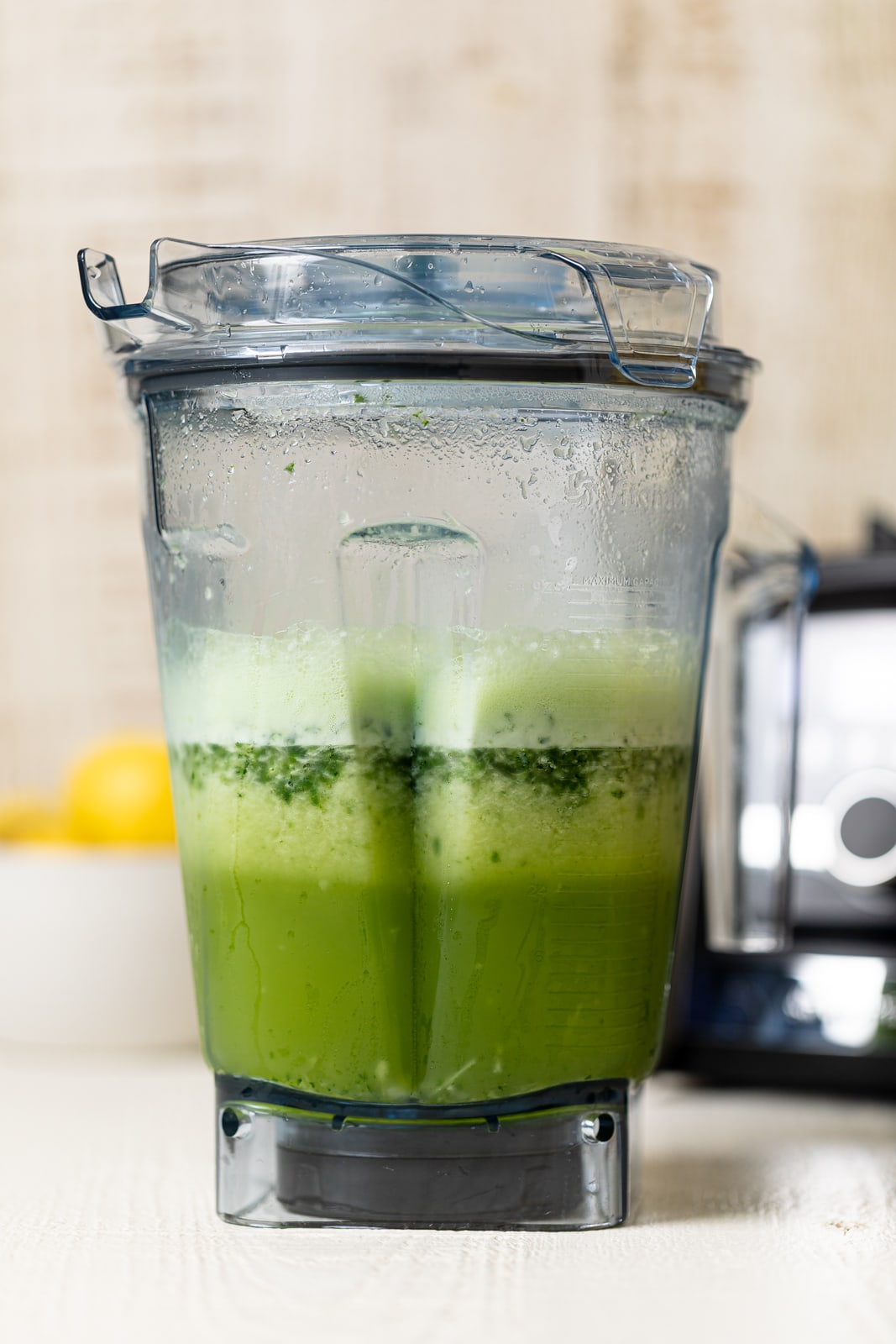 Blender of ingredients for Kale Lemonade