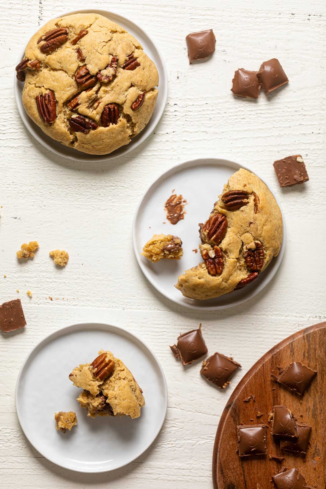 Chocolate Stuffed Butter Pecan Cookie pieces