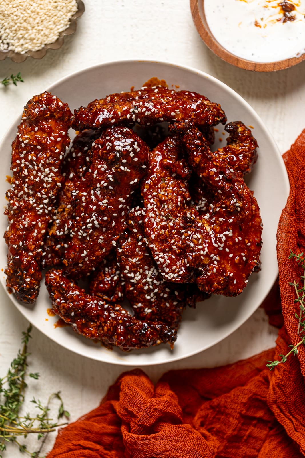 Closeup of Spicy Gochujang Chicken Tenders