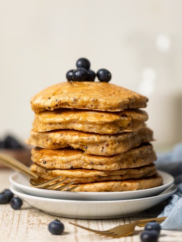 Stack of Fluffy Protein Pancakes