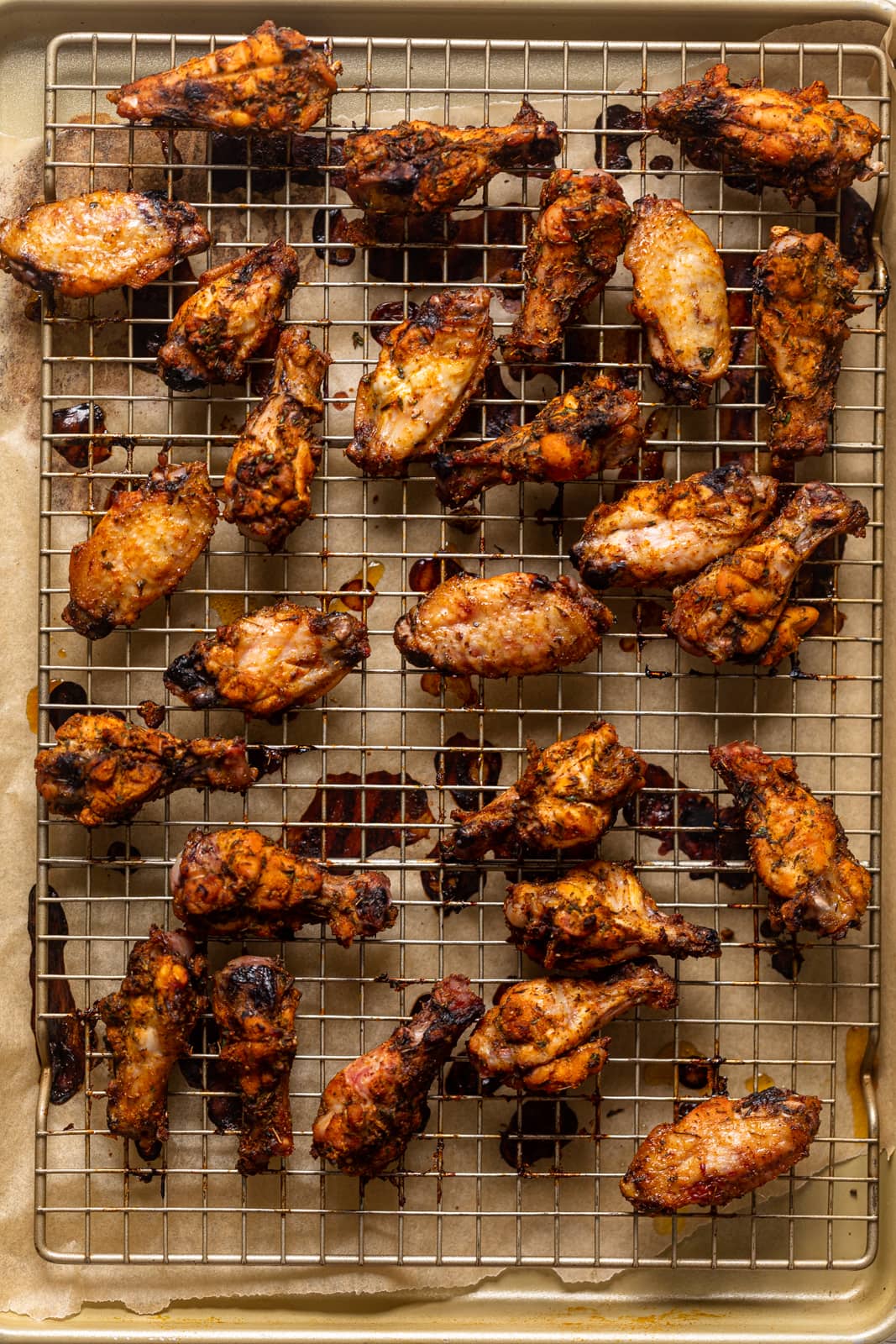 Chicken Wings on a wire rack