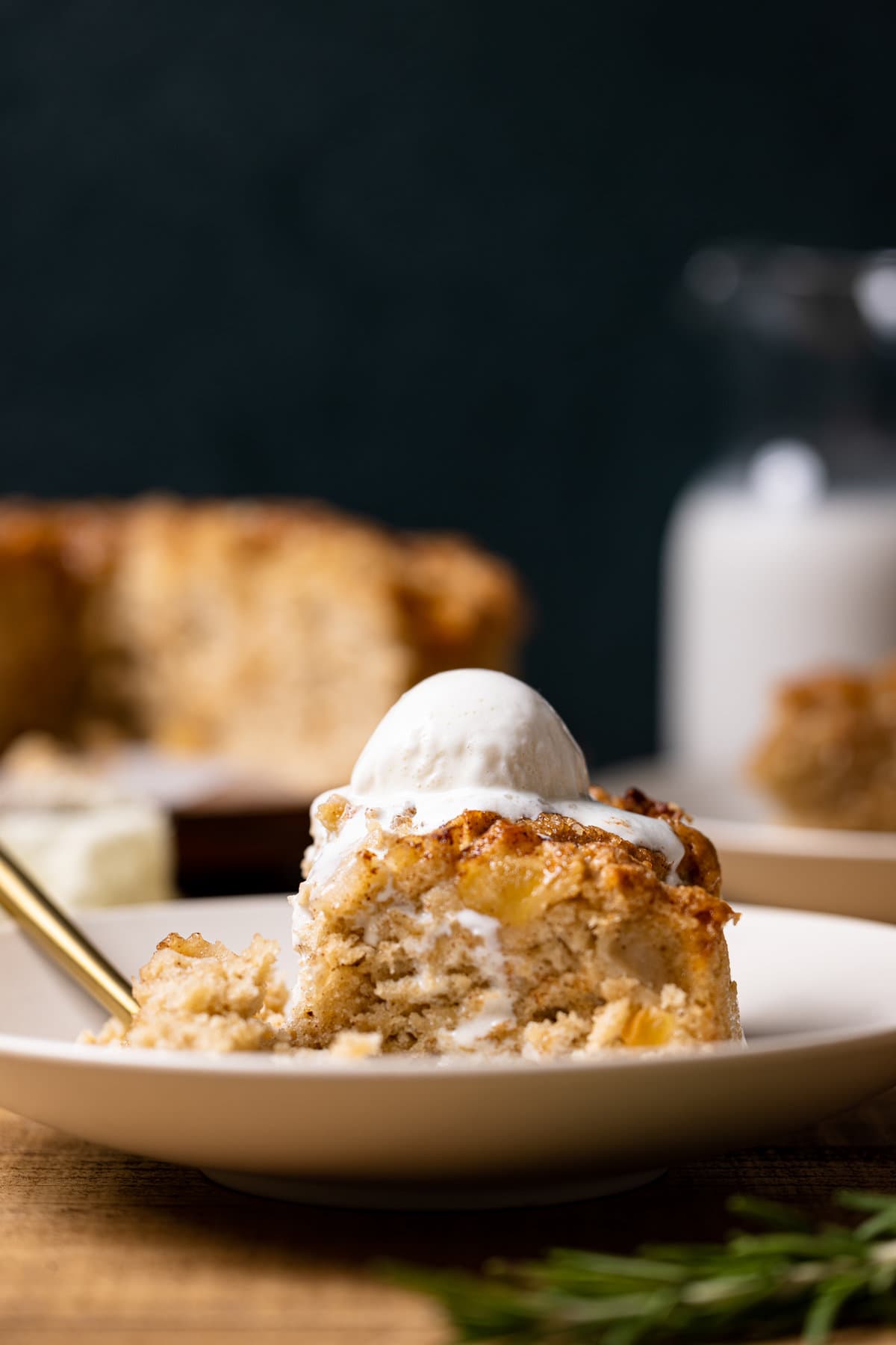 Slice of Apple Cinnamon Olive Oil Cake