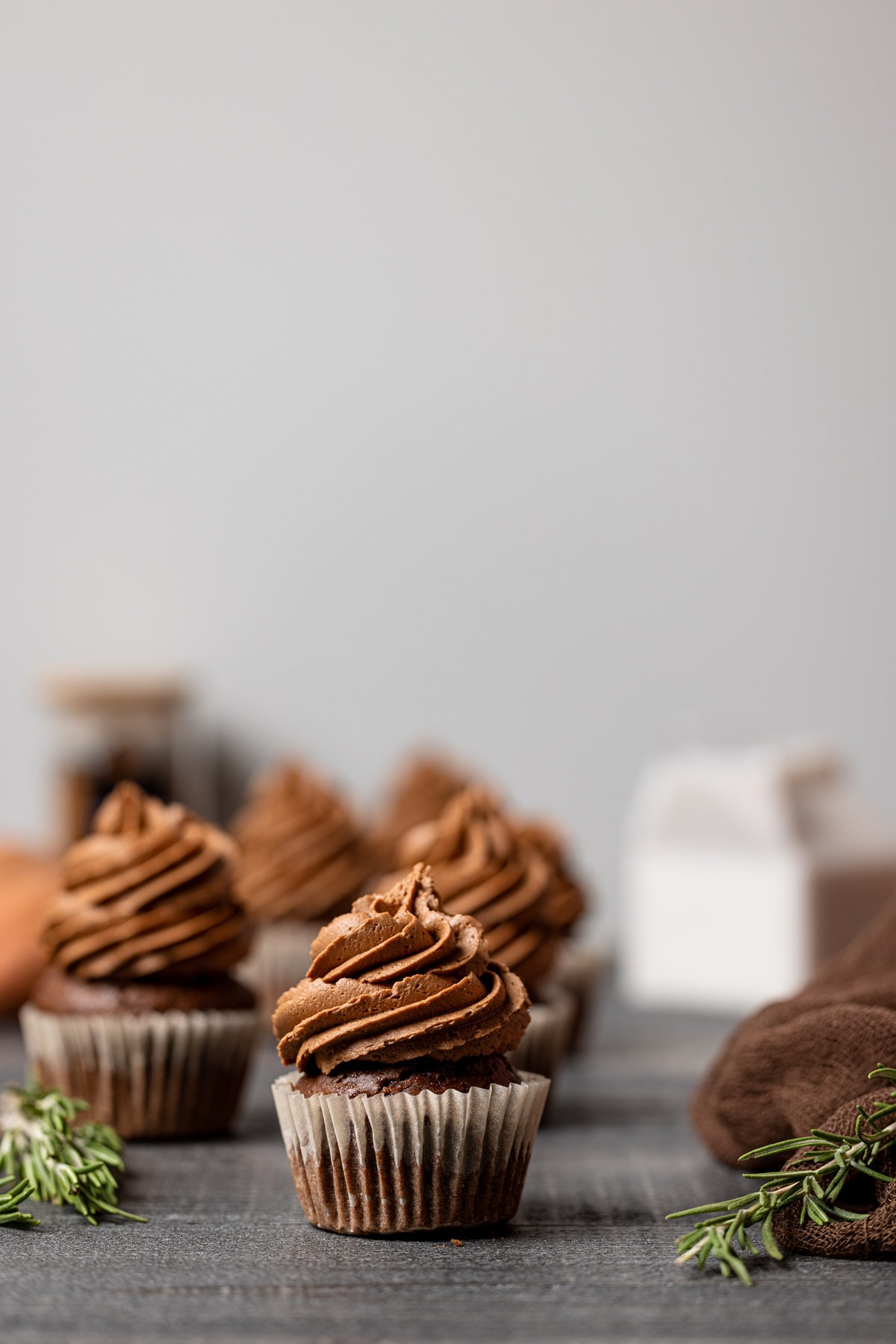 Chocolate Sweet Potato Cupcakes on a table