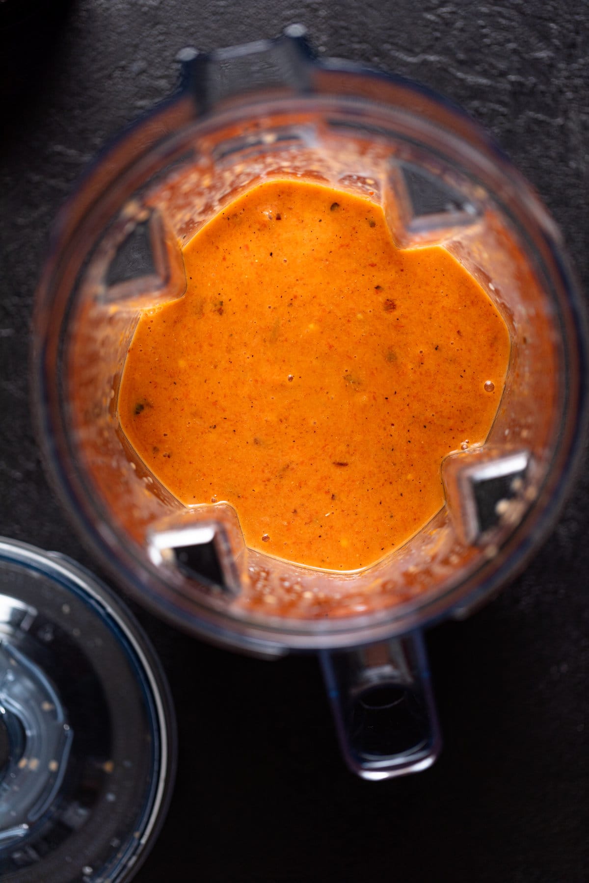 Roasted Red Pepper sauce in a blender