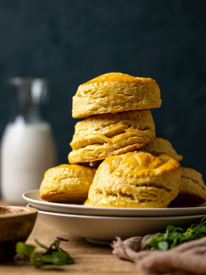 Stack of Flaky Sweet Potato Biscuits