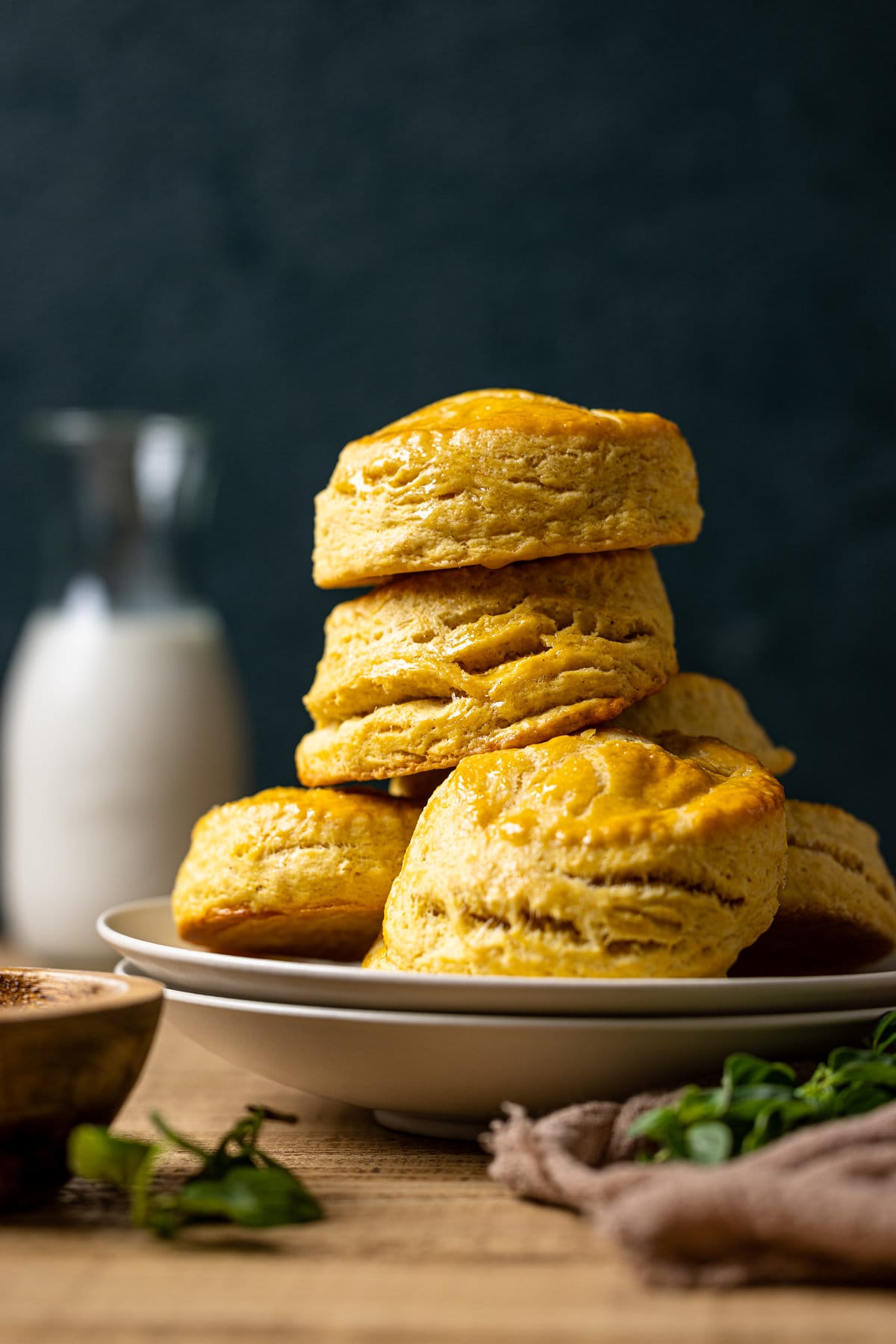 Stack of Flaky Sweet Potato Biscuits