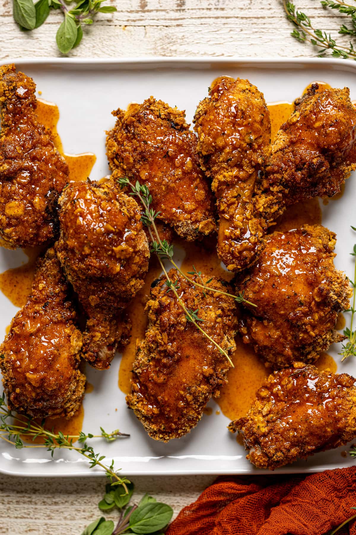 Closeup of Hot Honey Fried Chicken