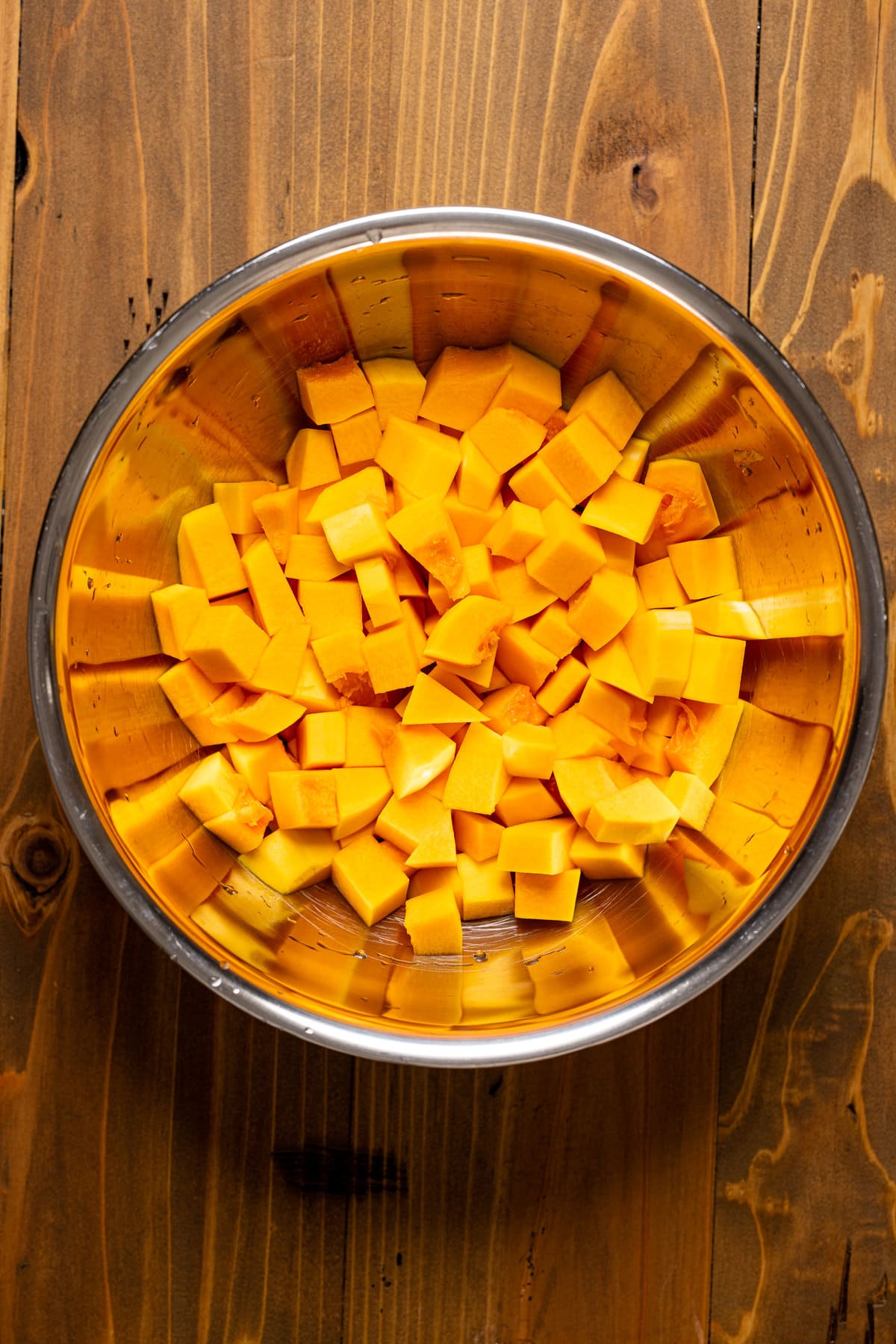 Bowl of chopped Butternut Squash