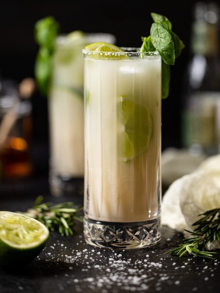 Glass of Coconut Mojito Mocktail