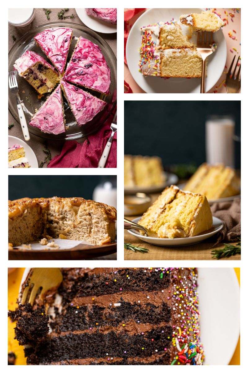 Roundup of cake flavors and recipes.