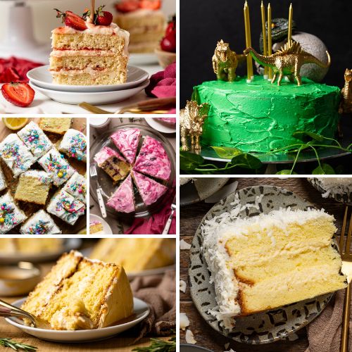 Image of different cake flavors.