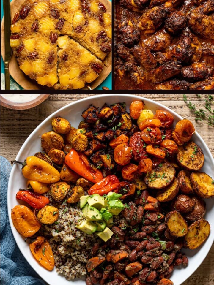 Collage of Jamaican recipes